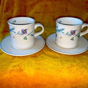 Pfaltzgraff April cup and saucer set (2) new!